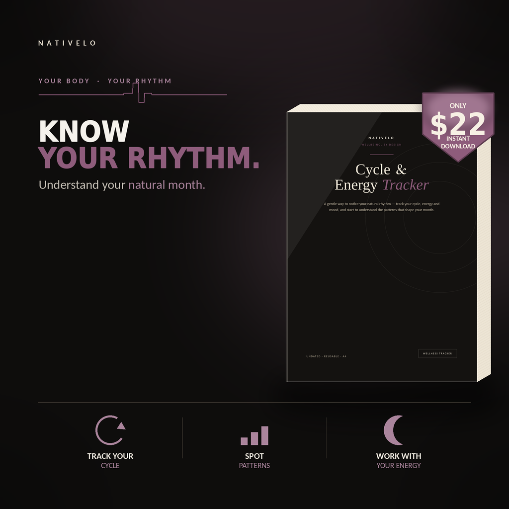 Know Your Rhythm — Track Your Cycle, Energy & Mood to Understand Your Natural Month