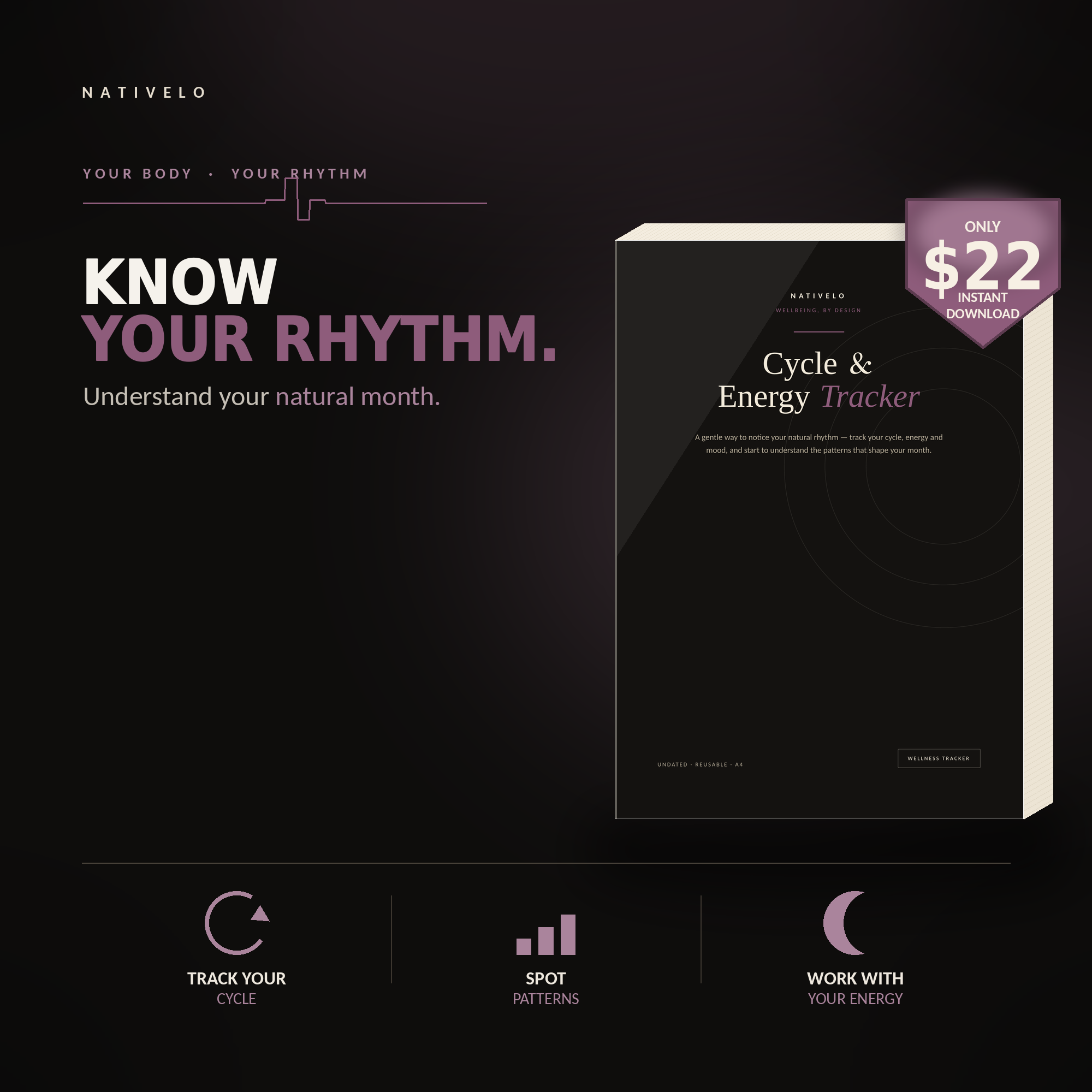 Know Your Rhythm — Track Your Cycle, Energy & Mood to Understand Your Natural Month