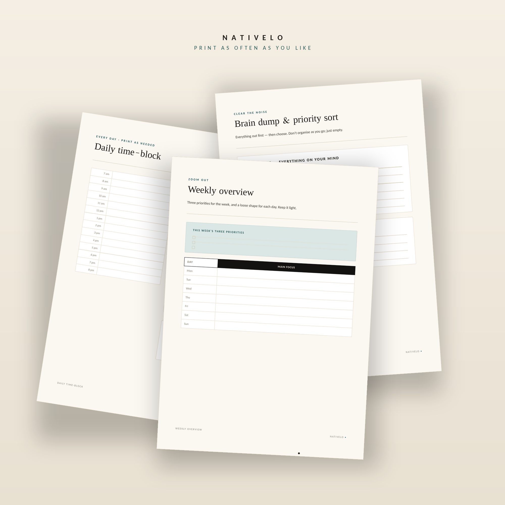 Less Chaos, More Done — A Focus & Time-Block Planner Built for Busy, Distractible Brains
