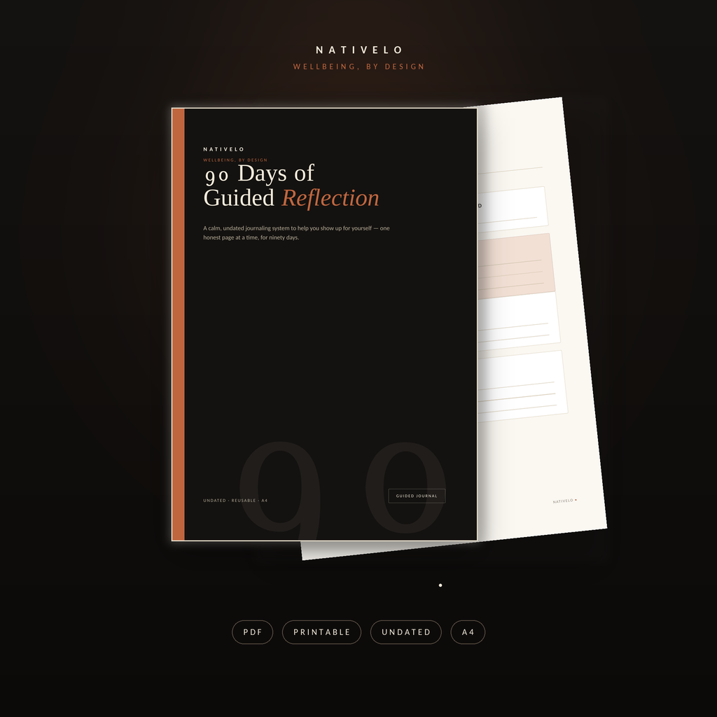 Show Up For Yourself — 90 Days of Guided Reflection, One Honest Page at a Time