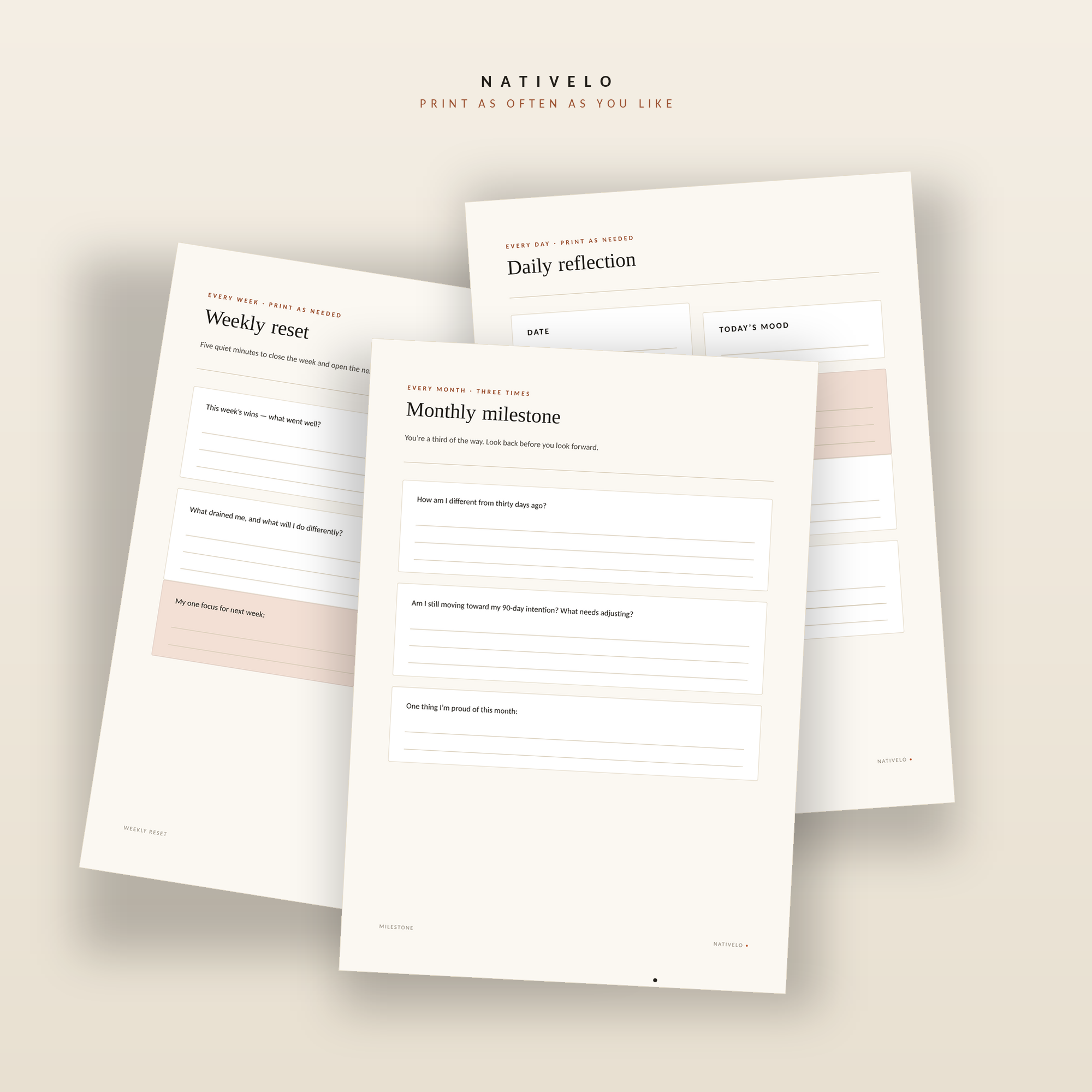 Show Up For Yourself — 90 Days of Guided Reflection, One Honest Page at a Time